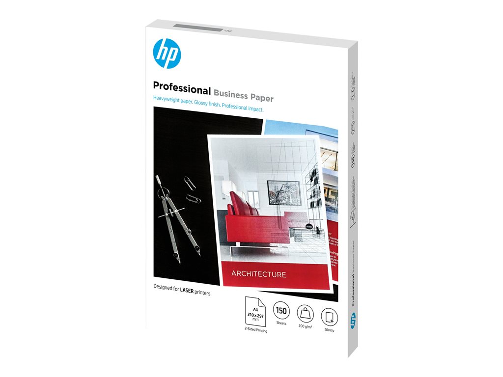 HP Professional Glossy Paper - Glänzend - A4 (210 x 297 mm) - 200 g / m² - 150 Blatt Fotopapier - für Color LaserJet Enterprise MFP M480, LaserJet Managed Flow MFP E87660, Neverstop 1001